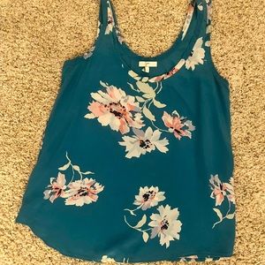Jose silk tank top size small floral